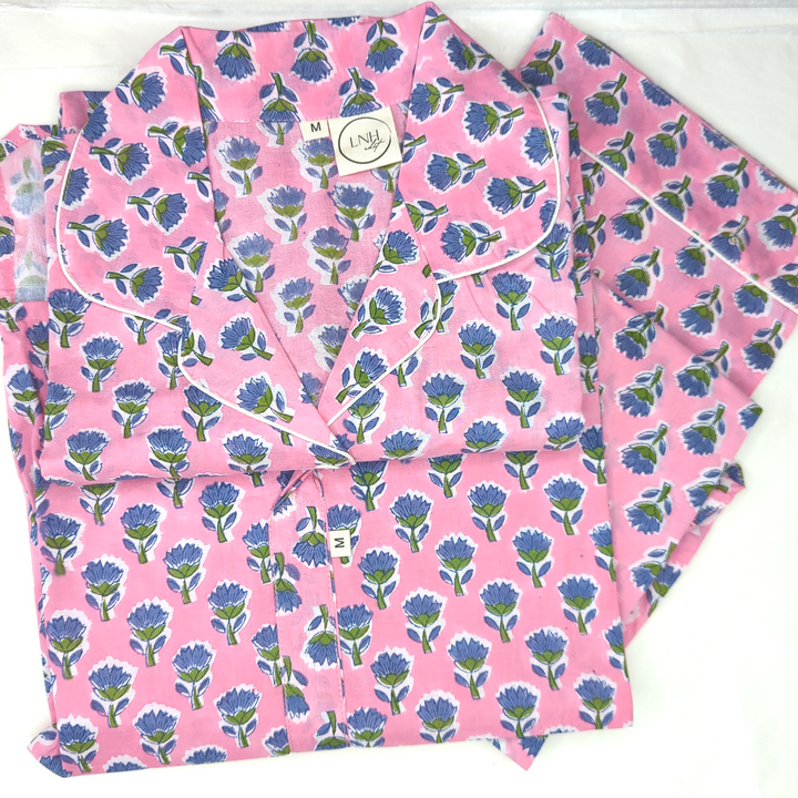 Emer Pink Pyjama Set-Pyjamas-LNH Edit