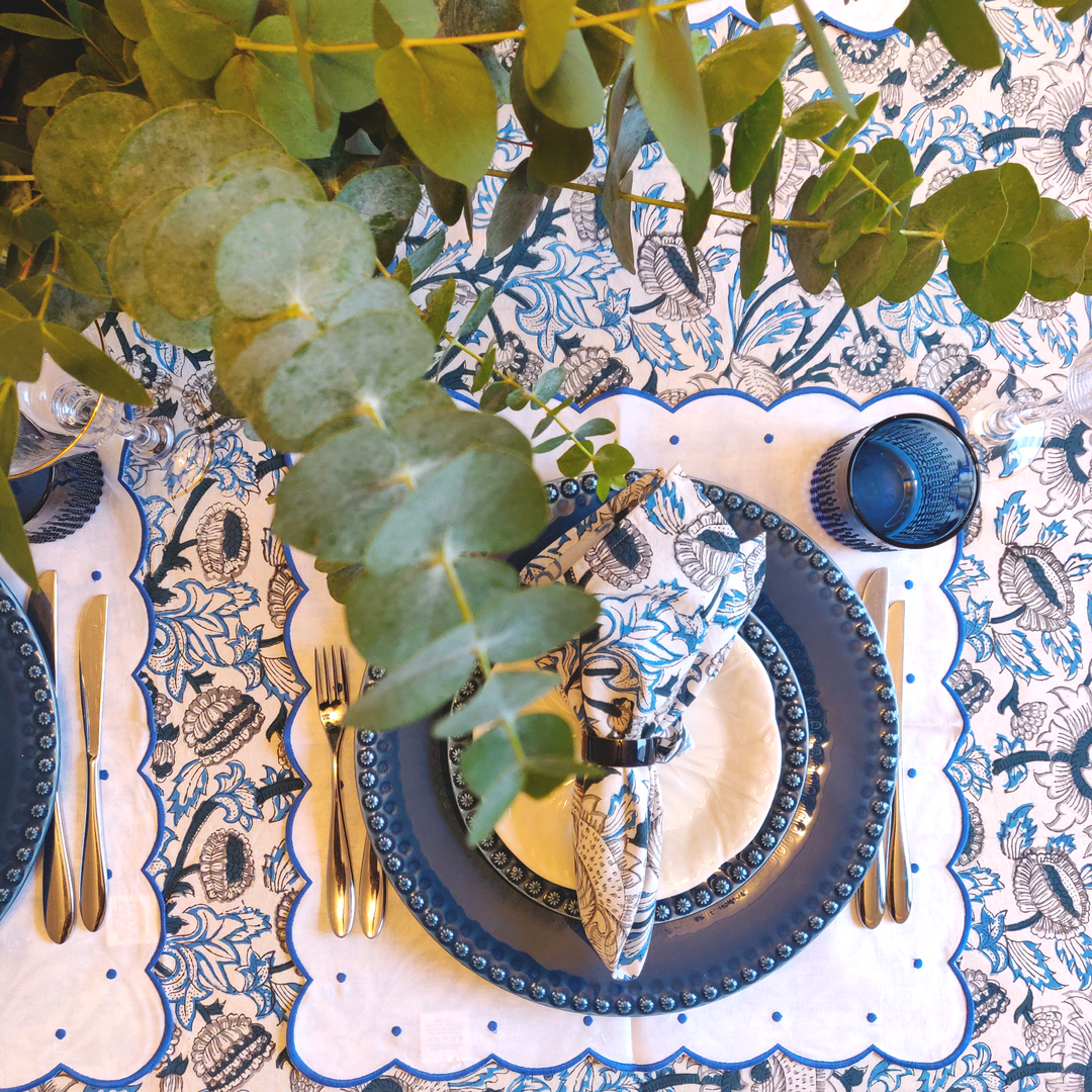 Georgia White Napkin, Set of 4-Napkins-LNH Edit