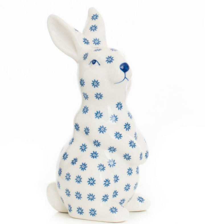 Baby Blue and White painted porcelain Bunny-Ornaments-LNH Edit