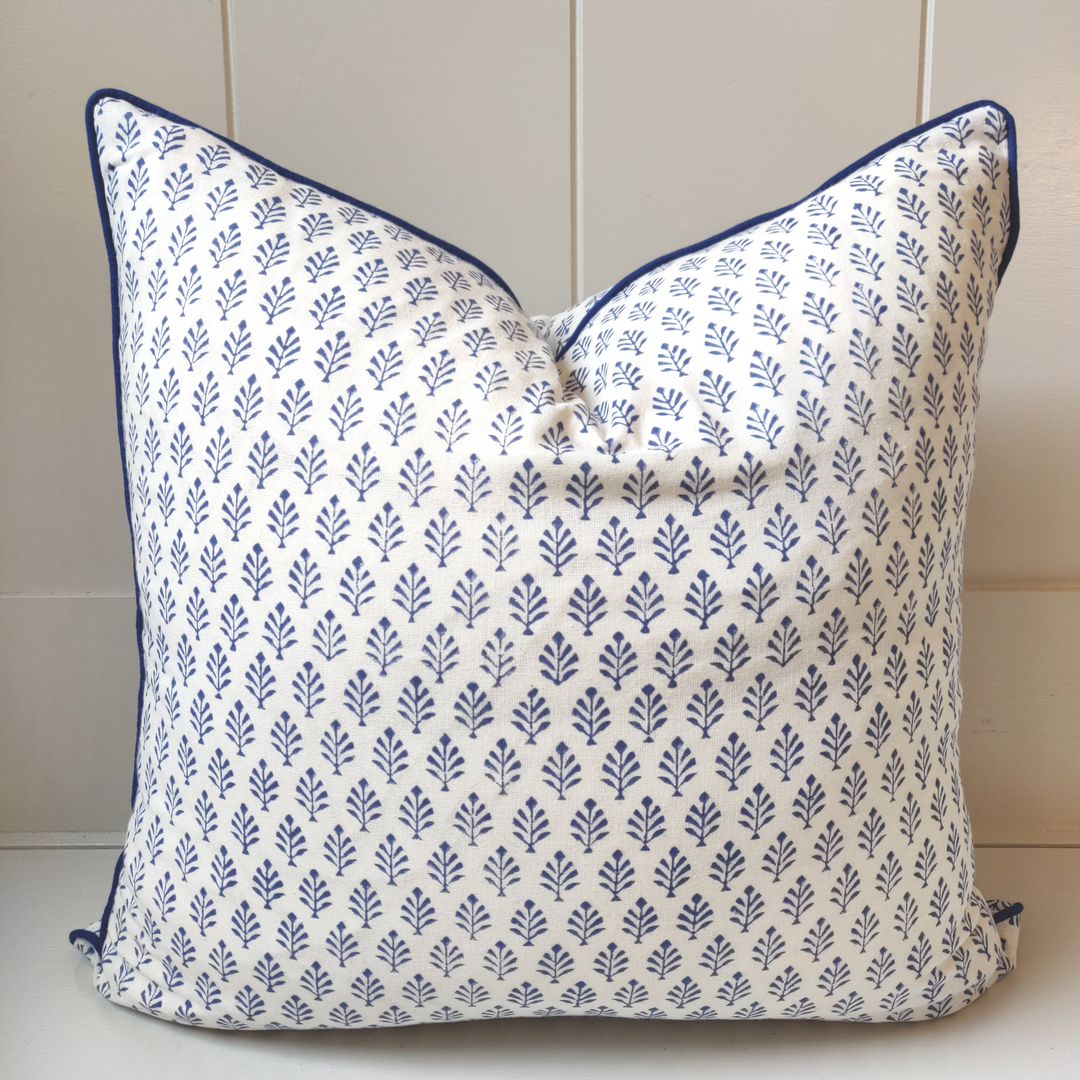Sofia Blue Cushion Cover-Cushion Covers-LNH Edit