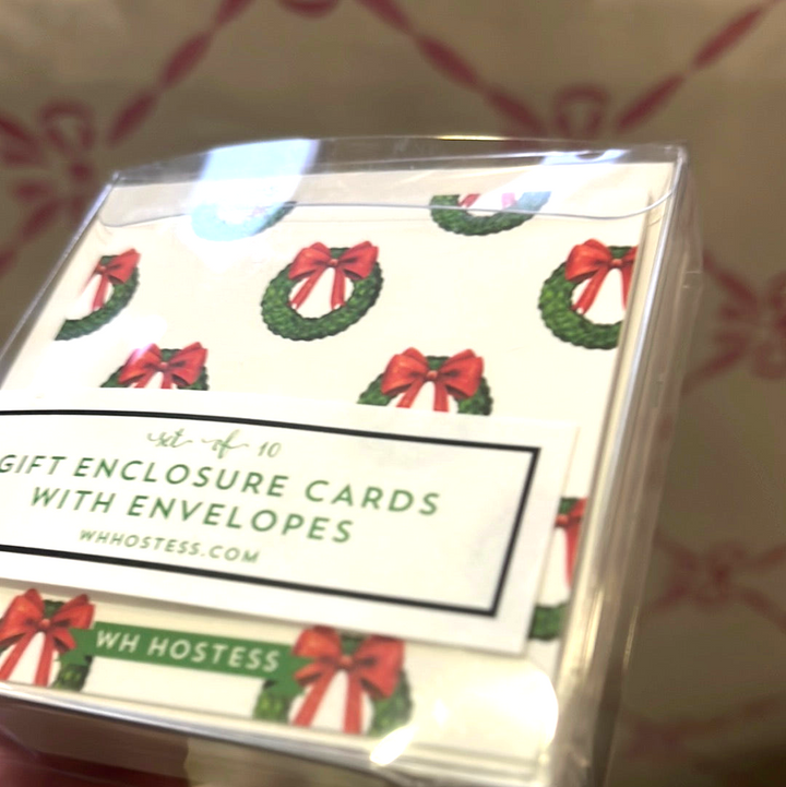 Christmas Wreath Enclosure Cards + Envelopes-Greeting Cards-LNH Edit