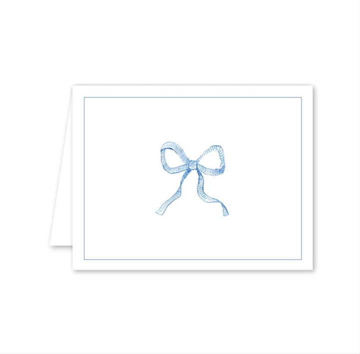 Blue Bow Card-Greeting Cards-LNH Edit