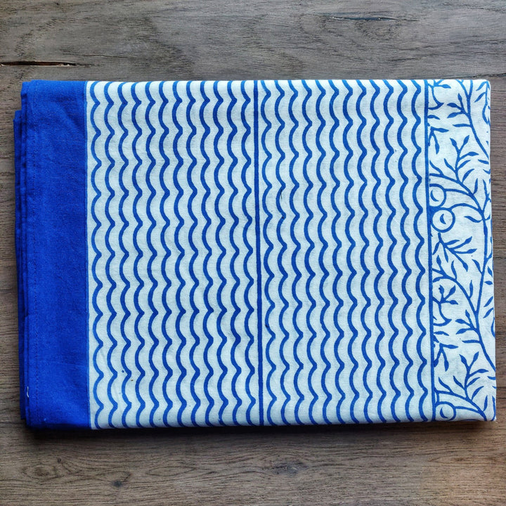 Lily  Rectangular Tablecloth Blue-Tablecloths-LNH Edit