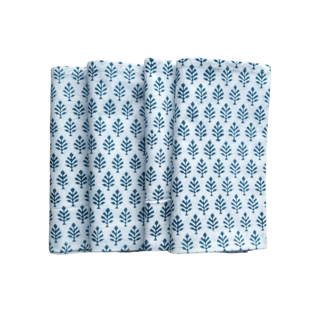 Sofia Teal Napkin, Set of 4-Napkins-LNH Edit