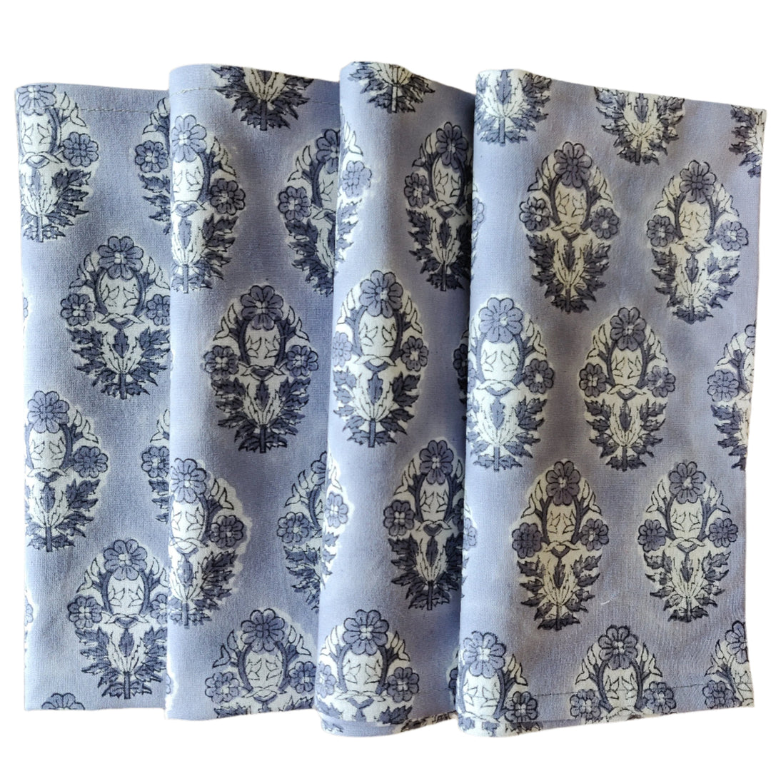 Pia Lilac Napkin, Set of 4-Napkins-LNH Edit