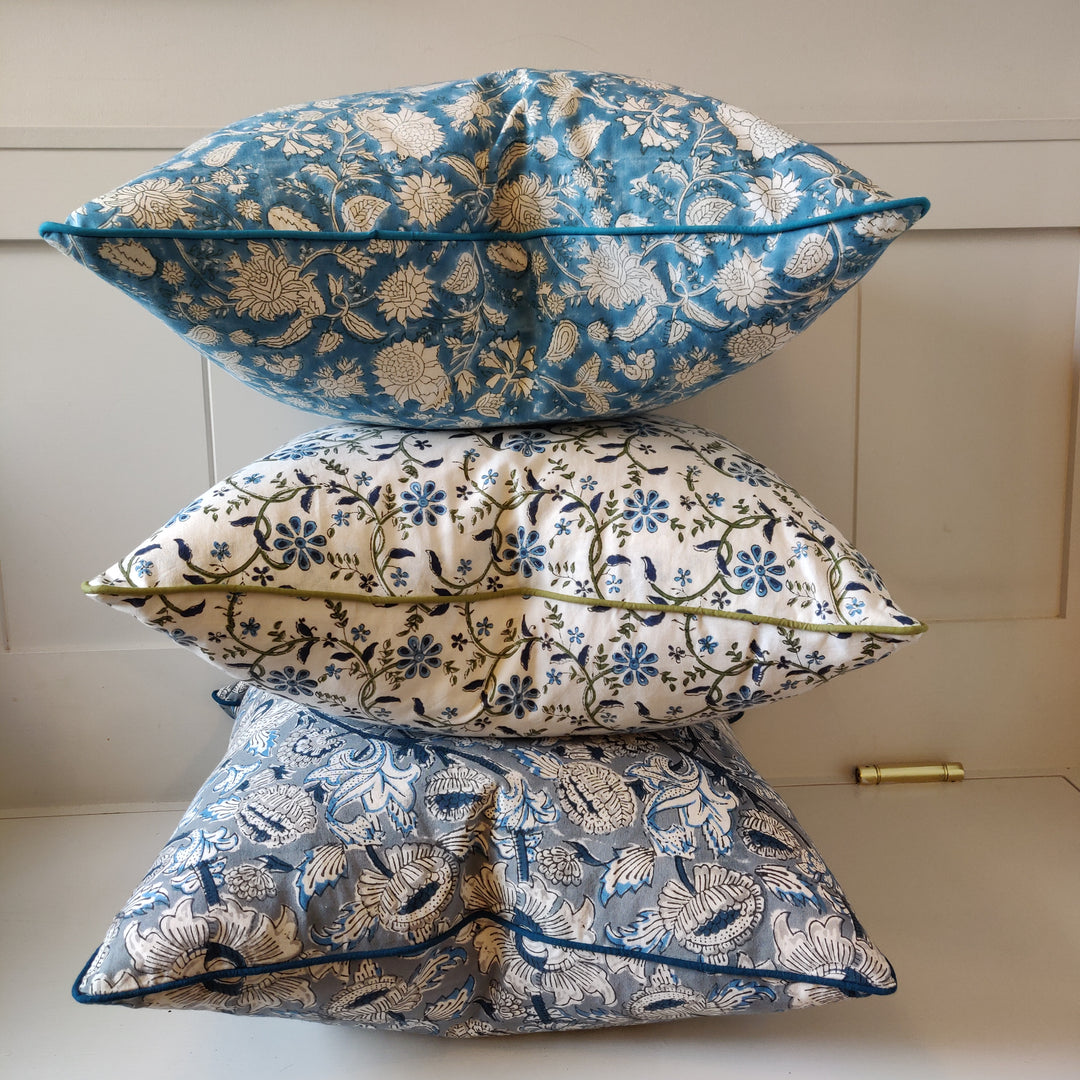 Kirsty Teal Blue Cushion Cover-Cushion Covers-LNH Edit