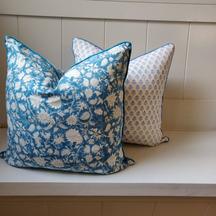Kirsty Teal Blue Cushion Cover-Cushion Covers-LNH Edit