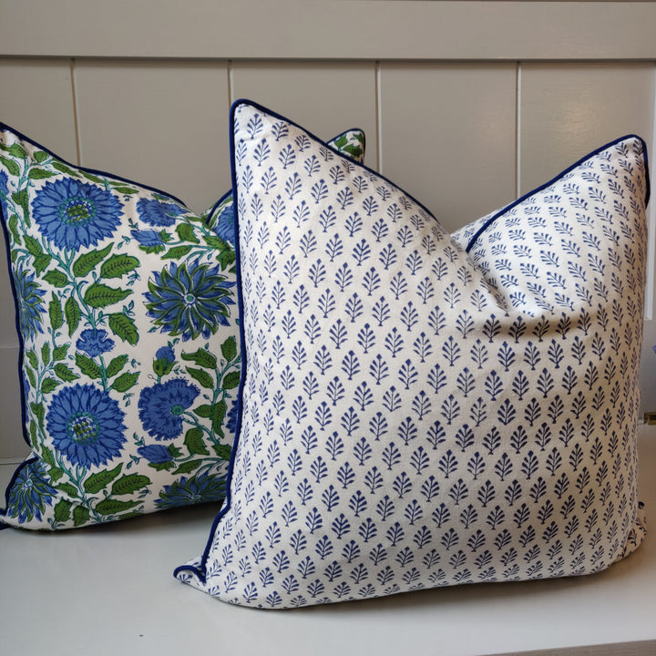 Sofia Blue Cushion Cover-Cushion Covers-LNH Edit
