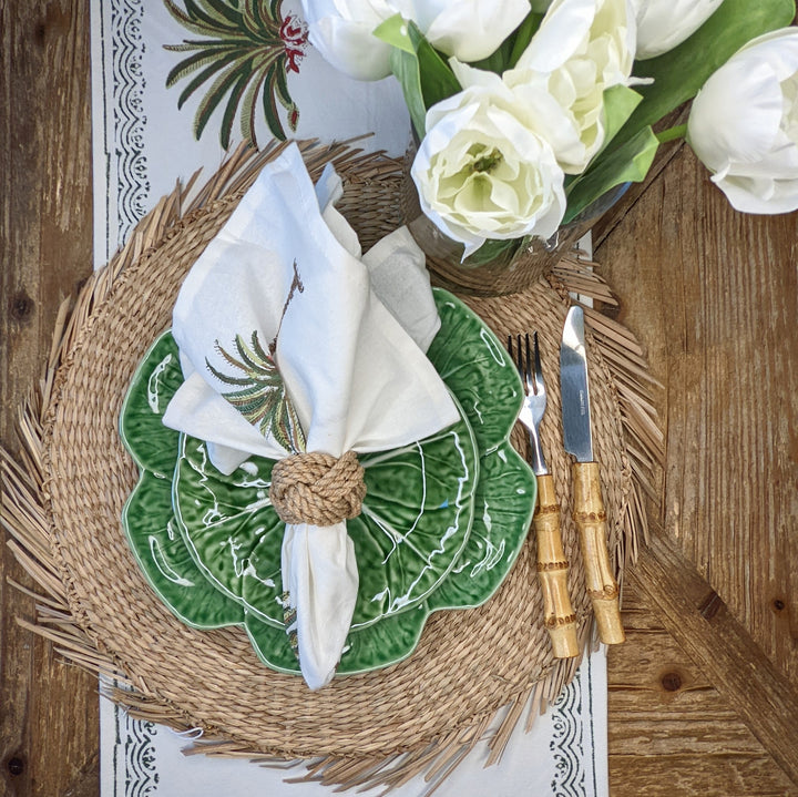 Palm Tree Green Table Runner-Table Runners-LNH Edit