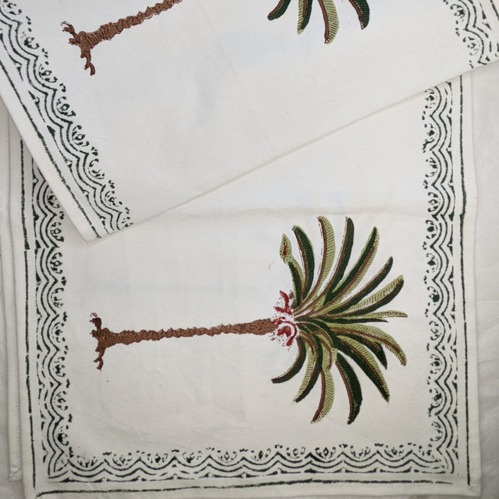 Palm Tree Green Table Runner-Table Runners-LNH Edit
