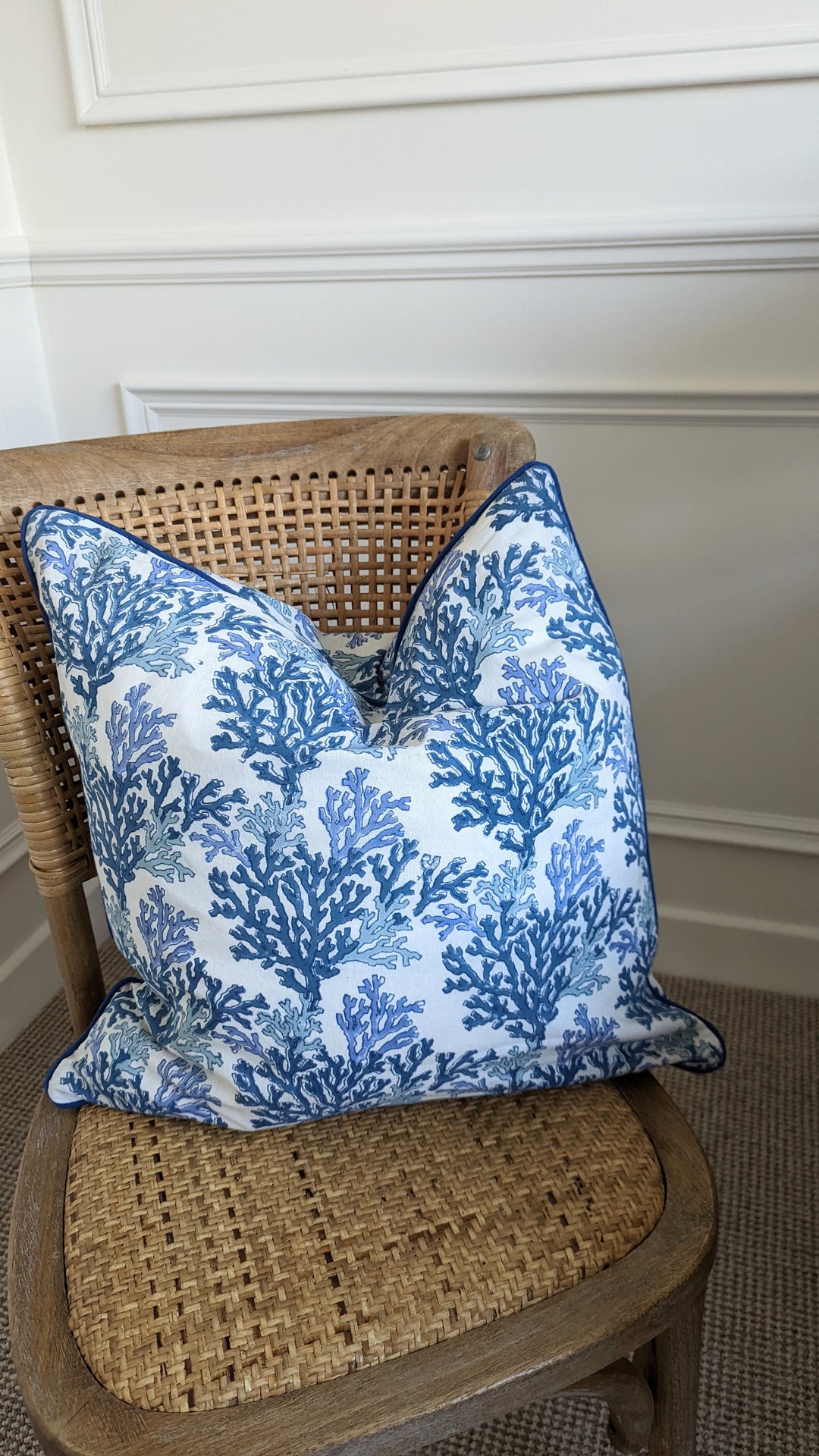 Coral Blue Cushion Cover-Cushion Covers-LNH Edit