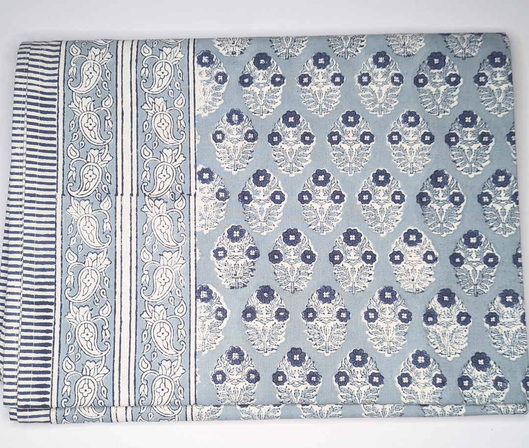 Pia Rectangular Blue Tablecloth-Tablecloths-LNH Edit
