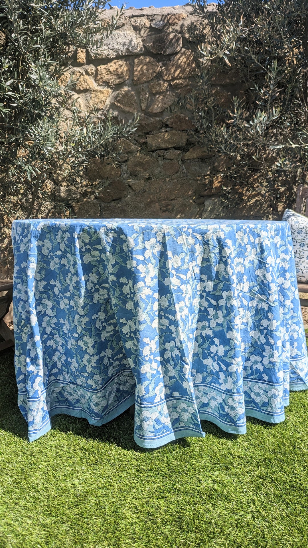 Orchid Blue Round Tablecloth-Tablecloths-LNH Edit