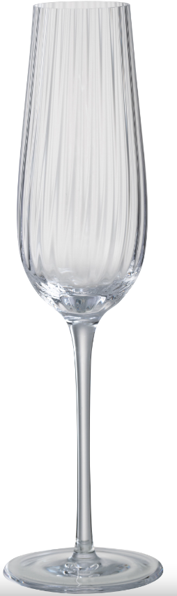 Stripe Champagne Glass, set of 6-Wine Glasses-LNH Edit