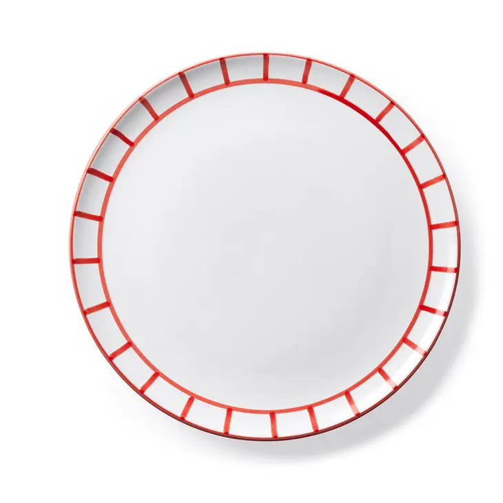Lobster Red Fence Dinner Plate, Set of 4-Dinner Plates-LNH Edit