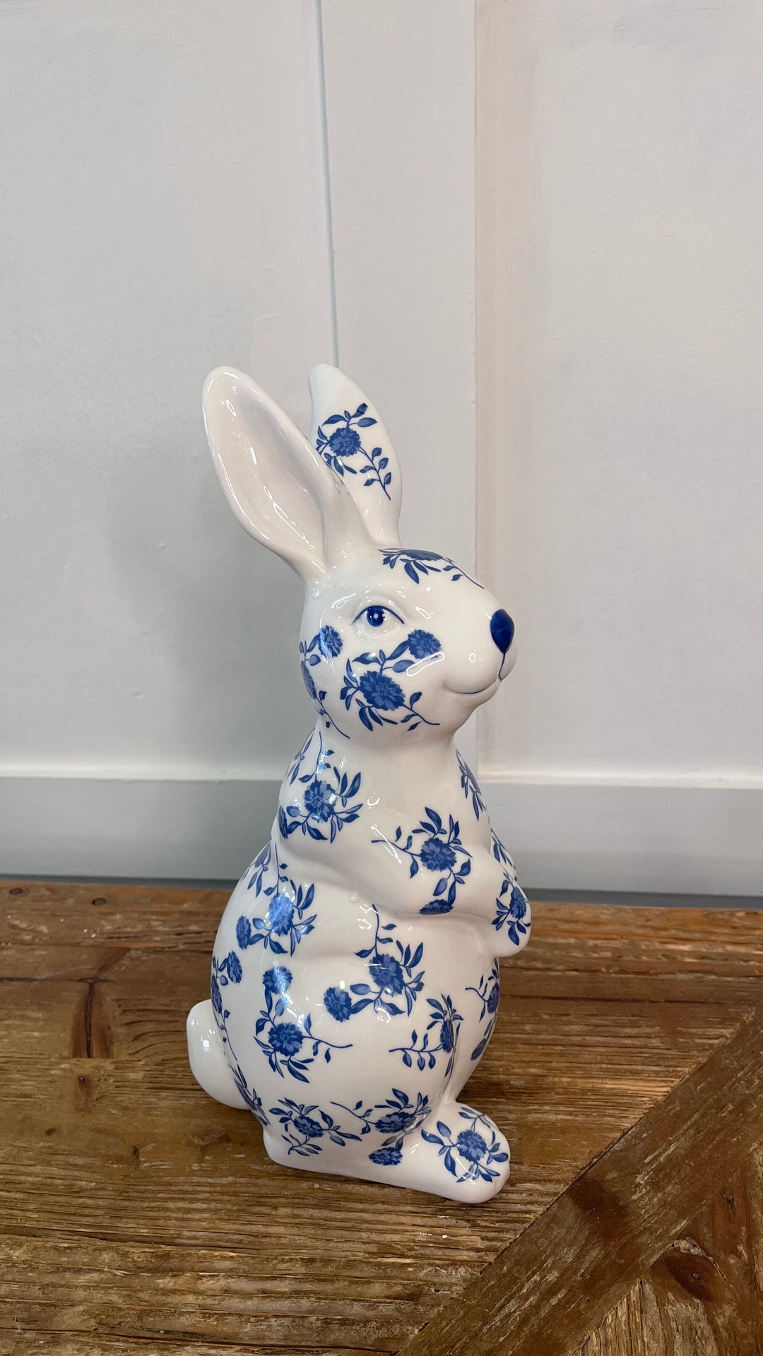 Baby Blue and White painted porcelain Bunny-Ornaments-LNH Edit