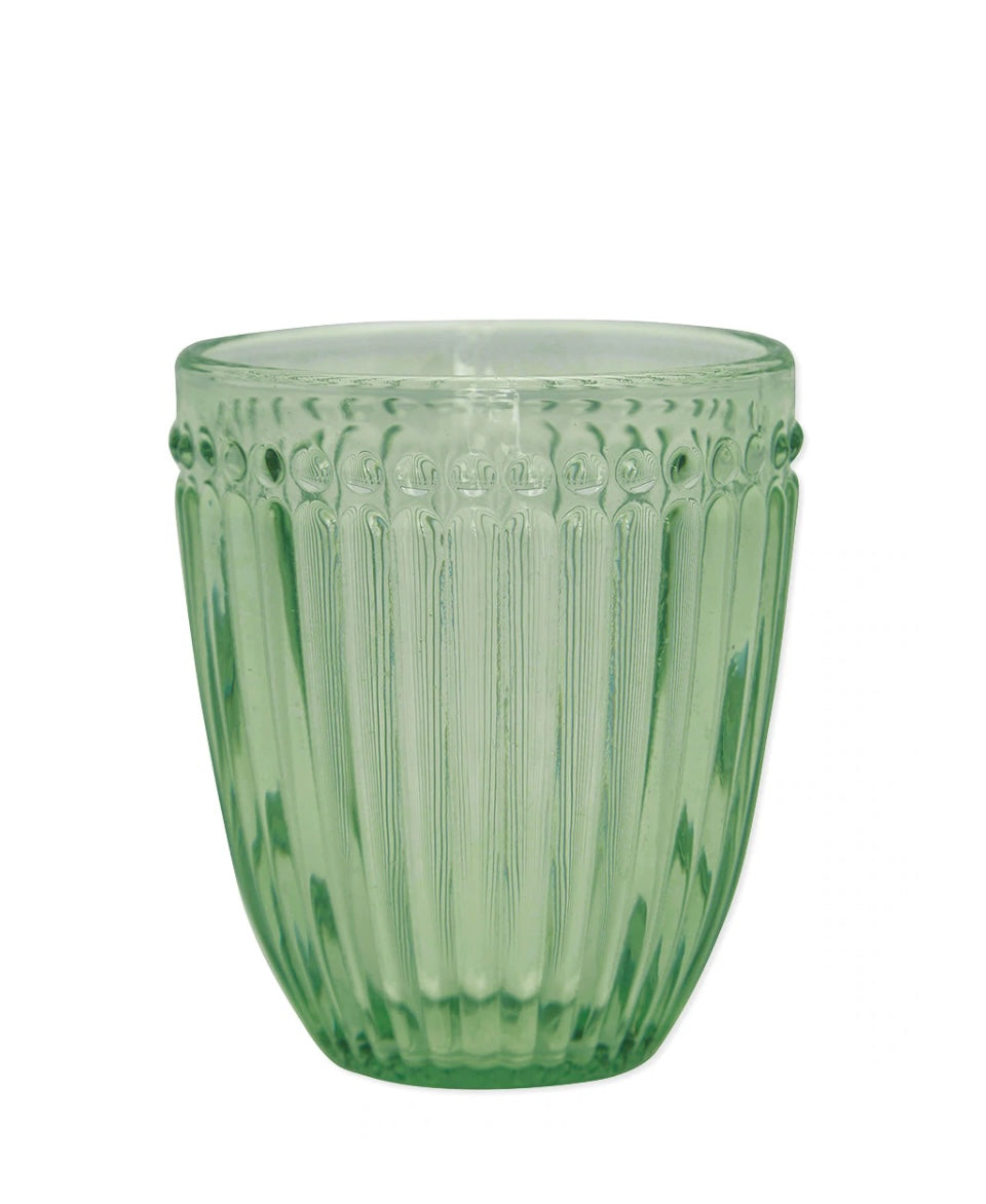 Alice Glass Tumbler , Pale Green, Set of 6-Water Glasses-LNH Edit