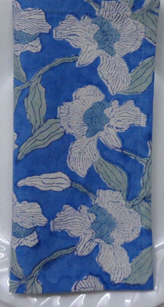 Orchid Blue Napkin, Set of 4-Napkins-LNH Edit